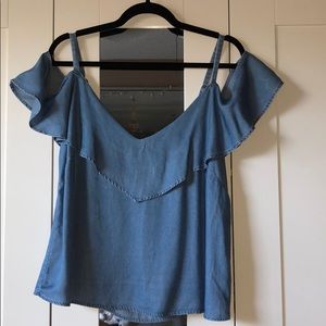Shyanne Denim Off the Shoulder Top
